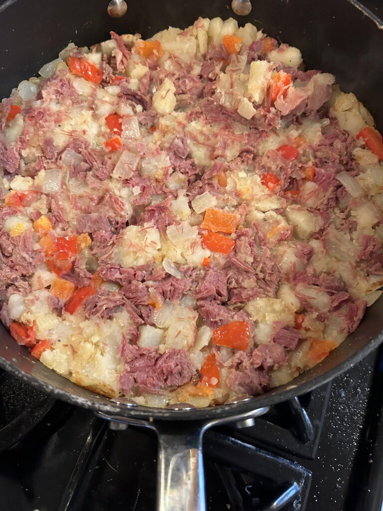 homemade corned beef hash because the canned stuff stinks